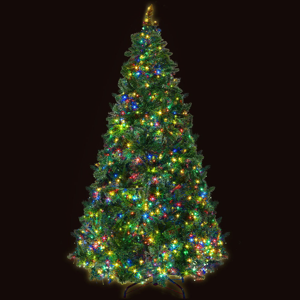7ft 2.1m Christmas Tree Xmas Tree Decoration 8 Light Mode Multi Colour