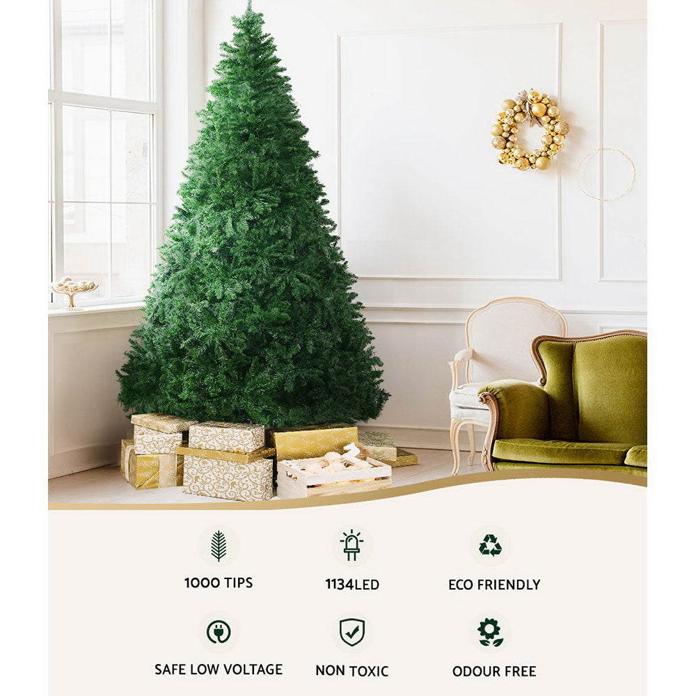 7ft 2.1m Christmas Tree Xmas Tree Decoration 8 Light Mode Multi Colour