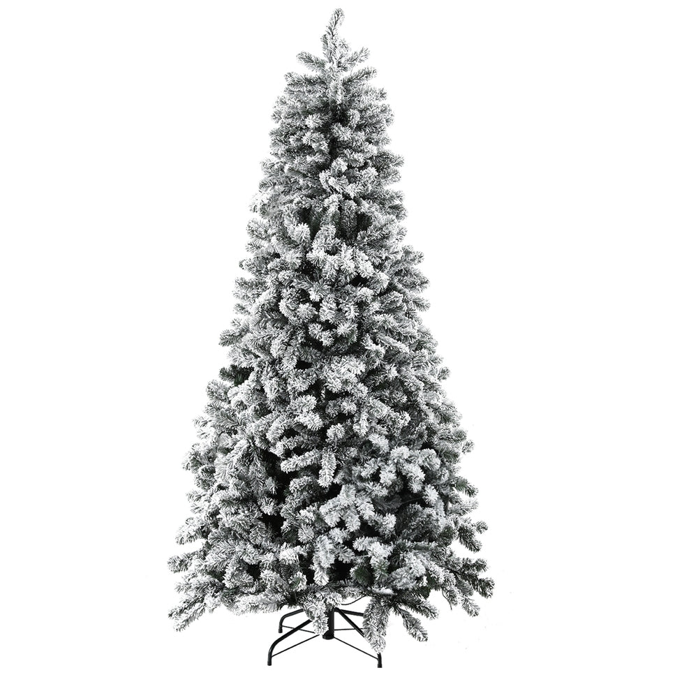 7ft 2.1m 1176 LED Christmas Tree Snow Flocked LED Xmas Decoration 8-Light Modes