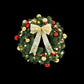 Christmas Wreath 60CM LED Garland Berries Bow Baubles Xmas Decor