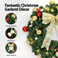 Christmas Wreath 60CM LED Garland Berries Bow Baubles Xmas Decor