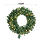 60cm Pre-Lit Christmas Wreath GarlandsWarm White LED Light Door Wreaths Battery Timer