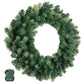 60cm Pre-Lit Christmas Wreath GarlandsWarm White LED Light Door Wreaths Battery Timer
