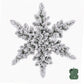 60cm Flocked Snowflake Christmas Wreath Garland Pre-Lit 40 LED Light Decor