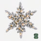 60cm Flocked Snowflake Christmas Wreath Garland Pre-Lit 40 LED Light Decor