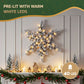 60cm Flocked Snowflake Christmas Wreath Garland Pre-Lit 40 LED Light Decor