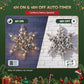60cm Flocked Snowflake Christmas Wreath Garland Pre-Lit 40 LED Light Decor