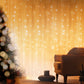 3M 300 LED Christmas Lights Curtain String Light - Warm White