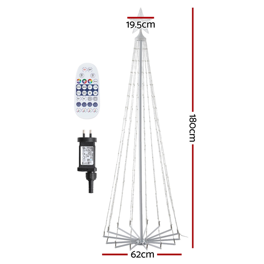 6ft 1.8m 265 RGB LED Christmas Tree Fairy Lights Xmas Trees Decoration