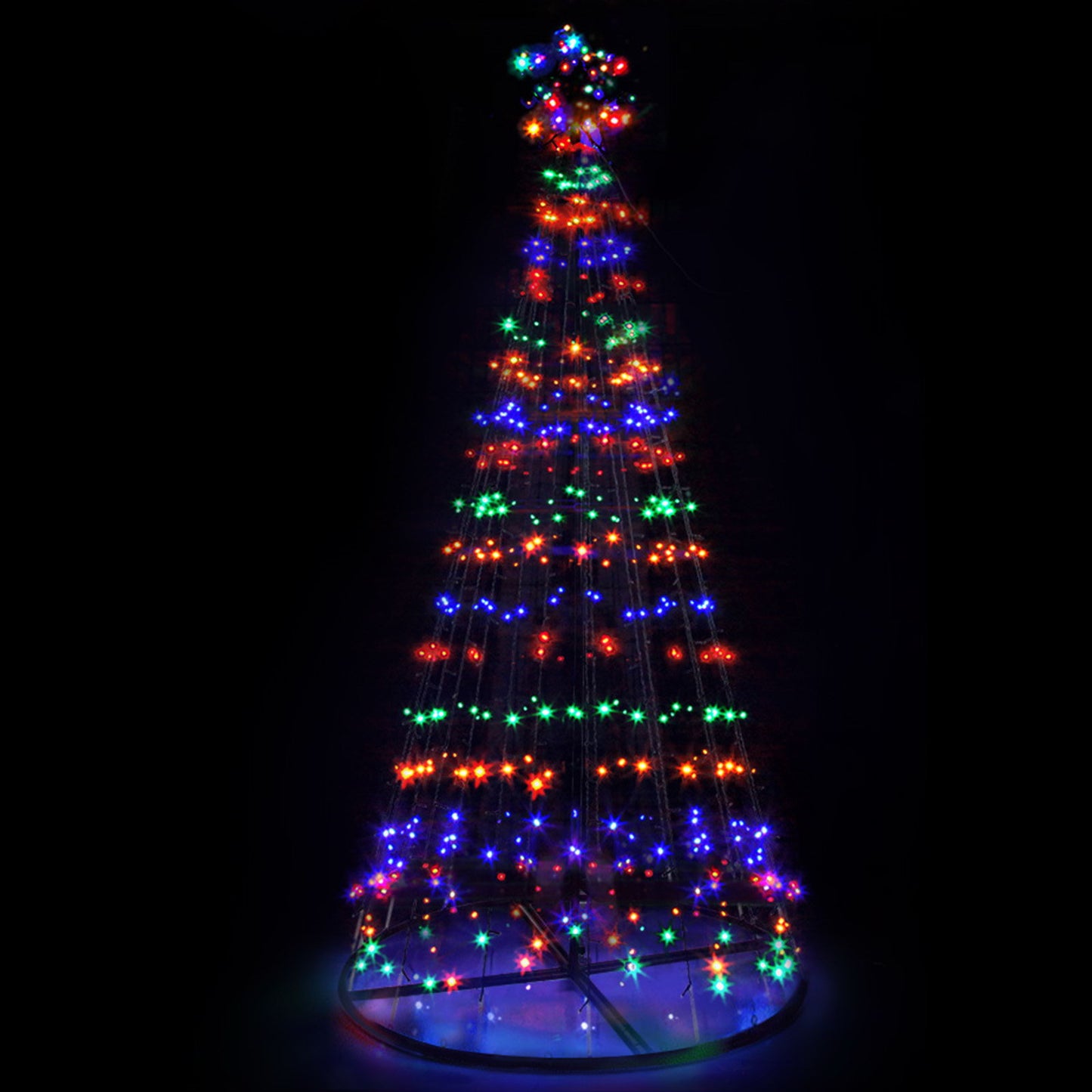 7ft 2.1m 264 LED Solar Christmas Tree Xmas Tree Decor - Multi Colour