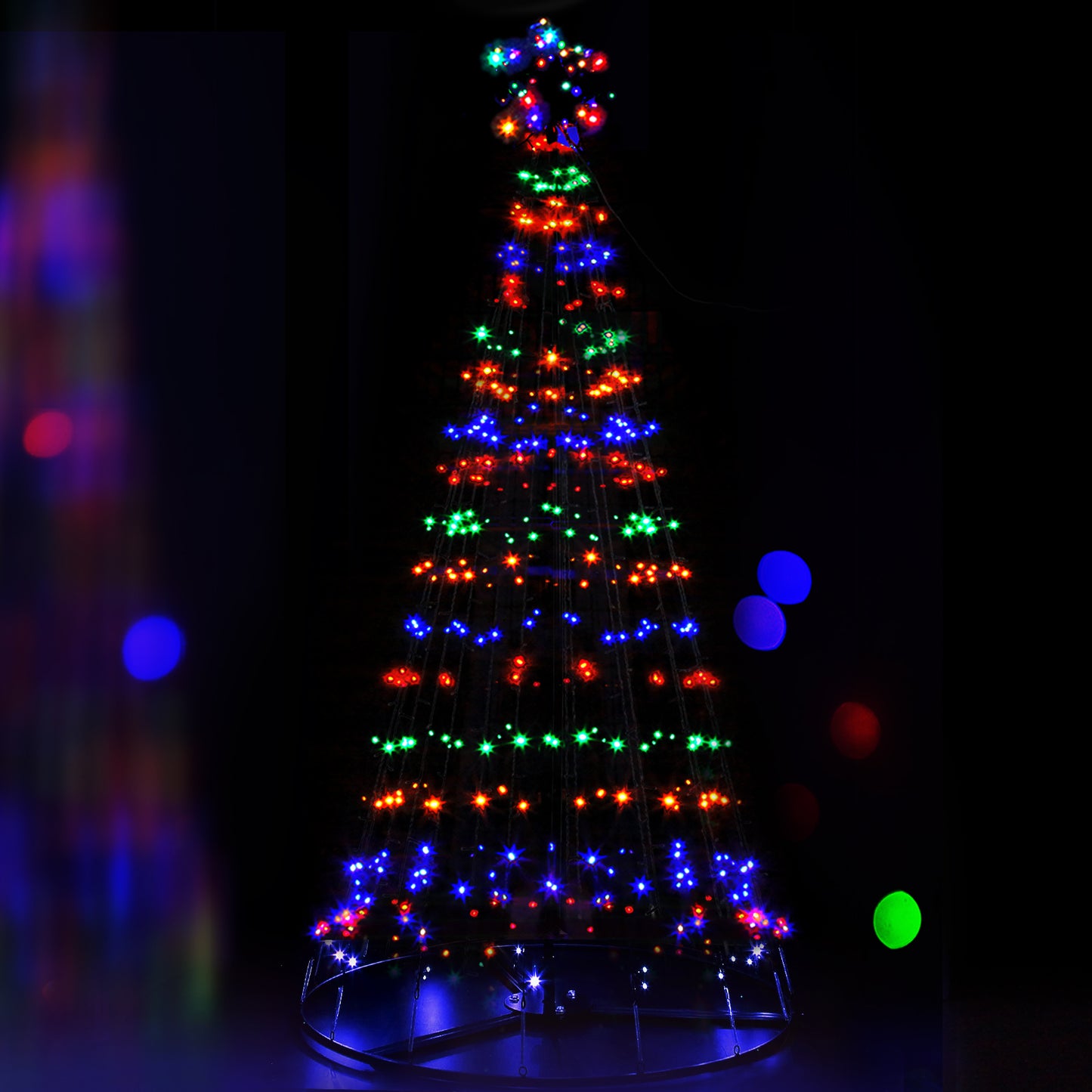 7ft 2.1m 264 LED Solar Christmas Tree Xmas Tree Decor - Multi Colour