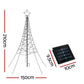 7ft 2.1m Solar Christmas Tree 320 LED Net Lights Xmas Trees Decoration
