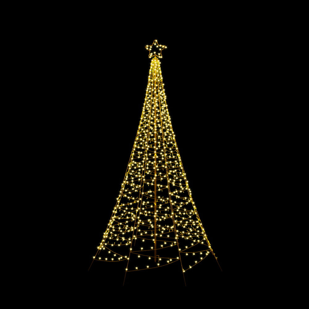 7ft 2.1m Solar Christmas Tree 320 LED Net Lights Xmas Trees Decoration