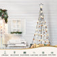 7ft 2.1m Solar Christmas Tree 320 LED Net Lights Xmas Trees Decoration