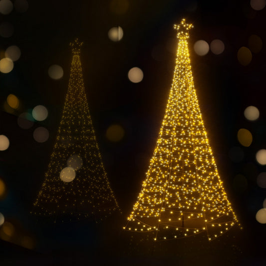 7ft 2.1m Solar Christmas Tree 320 LED Net Lights Xmas Trees Decoration