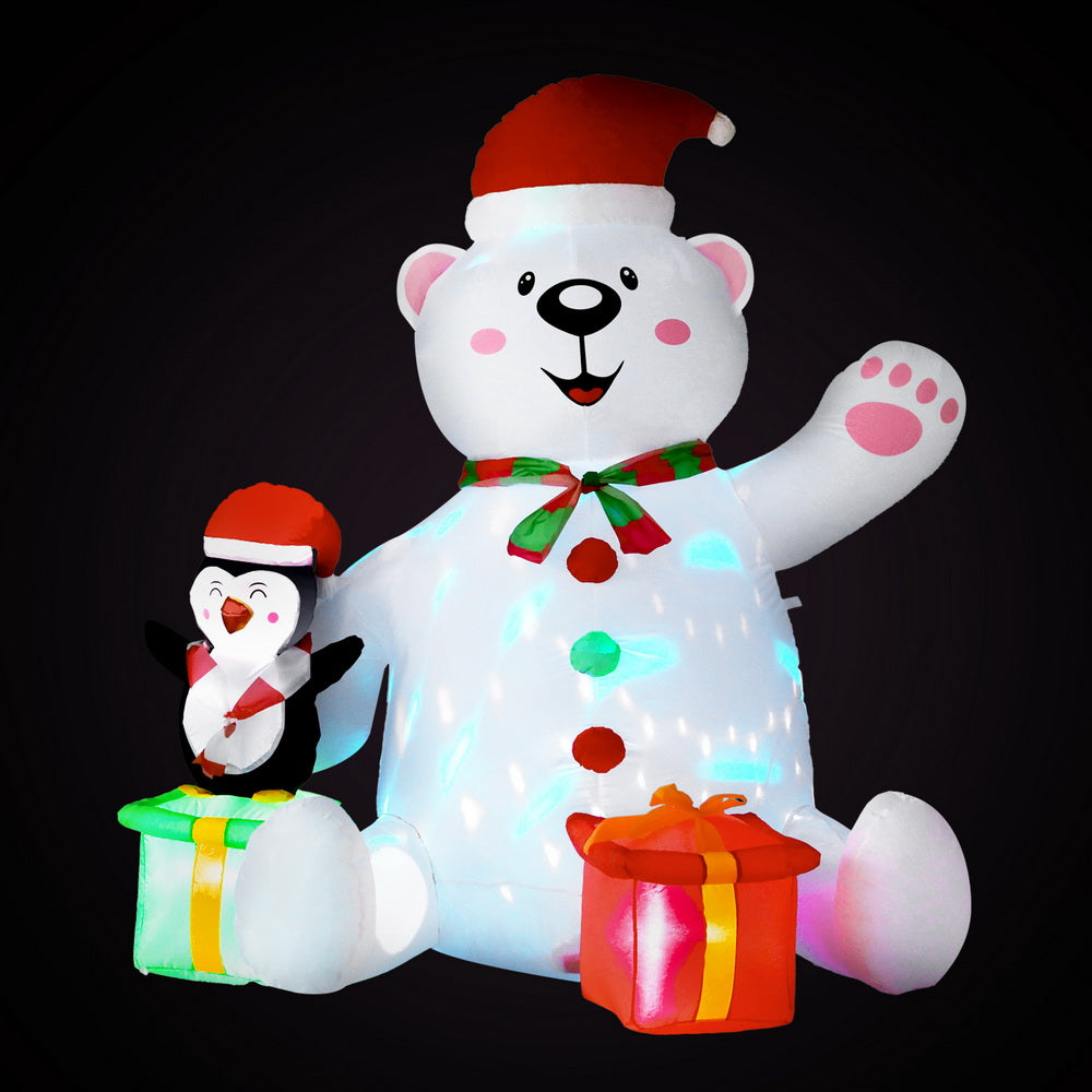 Bear LED Christmas Inflatable Decorations Illuminated - 1.8M
