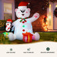 Bear LED Christmas Inflatable Decorations Illuminated - 1.8M