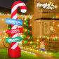 Candy Pole Christmas Inflatable Illuminated Xmas Decorations - 2.4M
