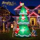 Santa Tree Christmas Inflatable Illuminated Xmas Decorations - 5M