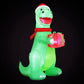 Dinosaur LED Christmas Inflatable Decorations Illuminated - 1.8M