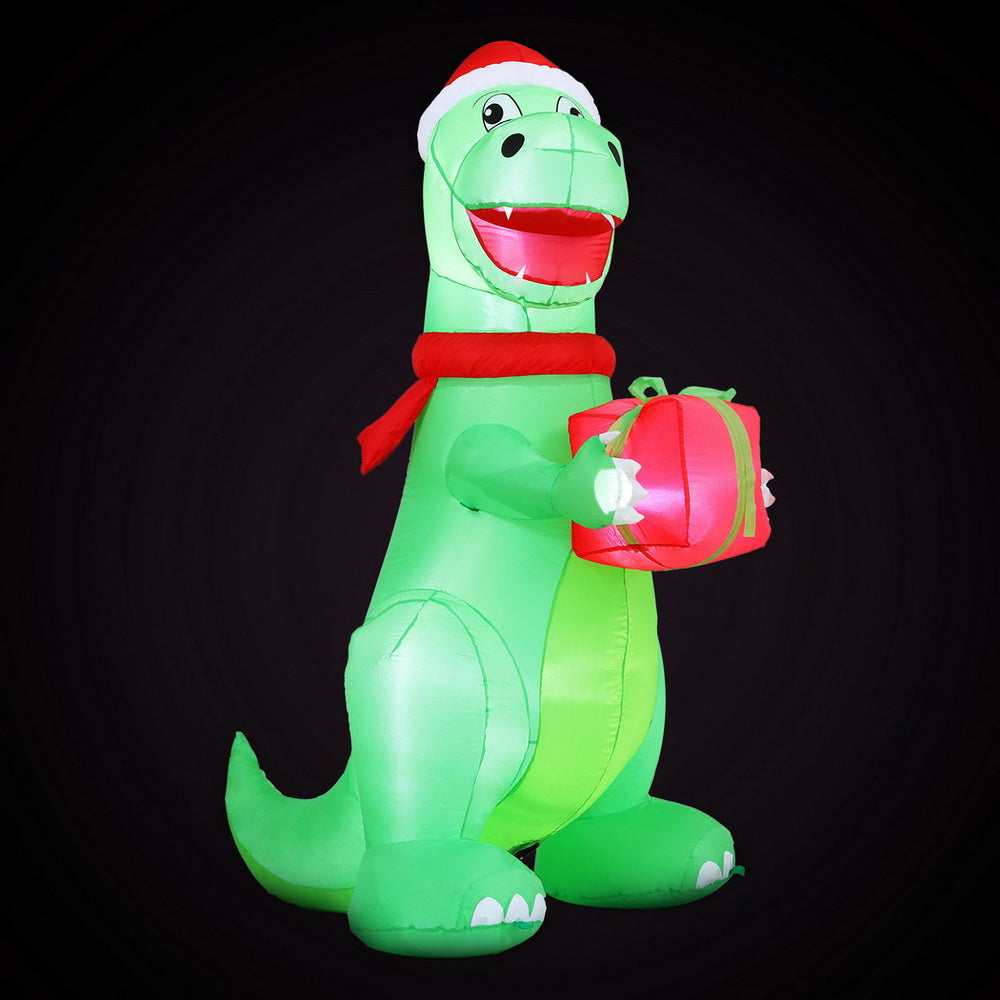 Dinosaur LED Christmas Inflatable Decorations Illuminated - 1.8M