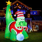 Dinosaur LED Christmas Inflatable Decorations Illuminated - 1.86M