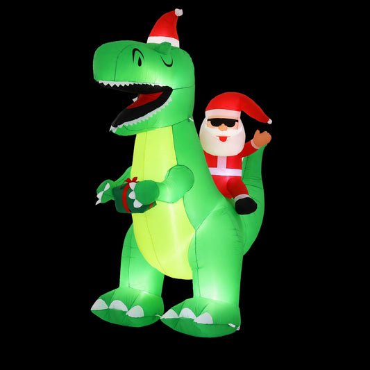 Dinosaur Christmas Inflatable Illuminated Decorations - 2.5M