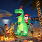 Dinosaur Christmas Inflatable Illuminated Decorations - 2.5M