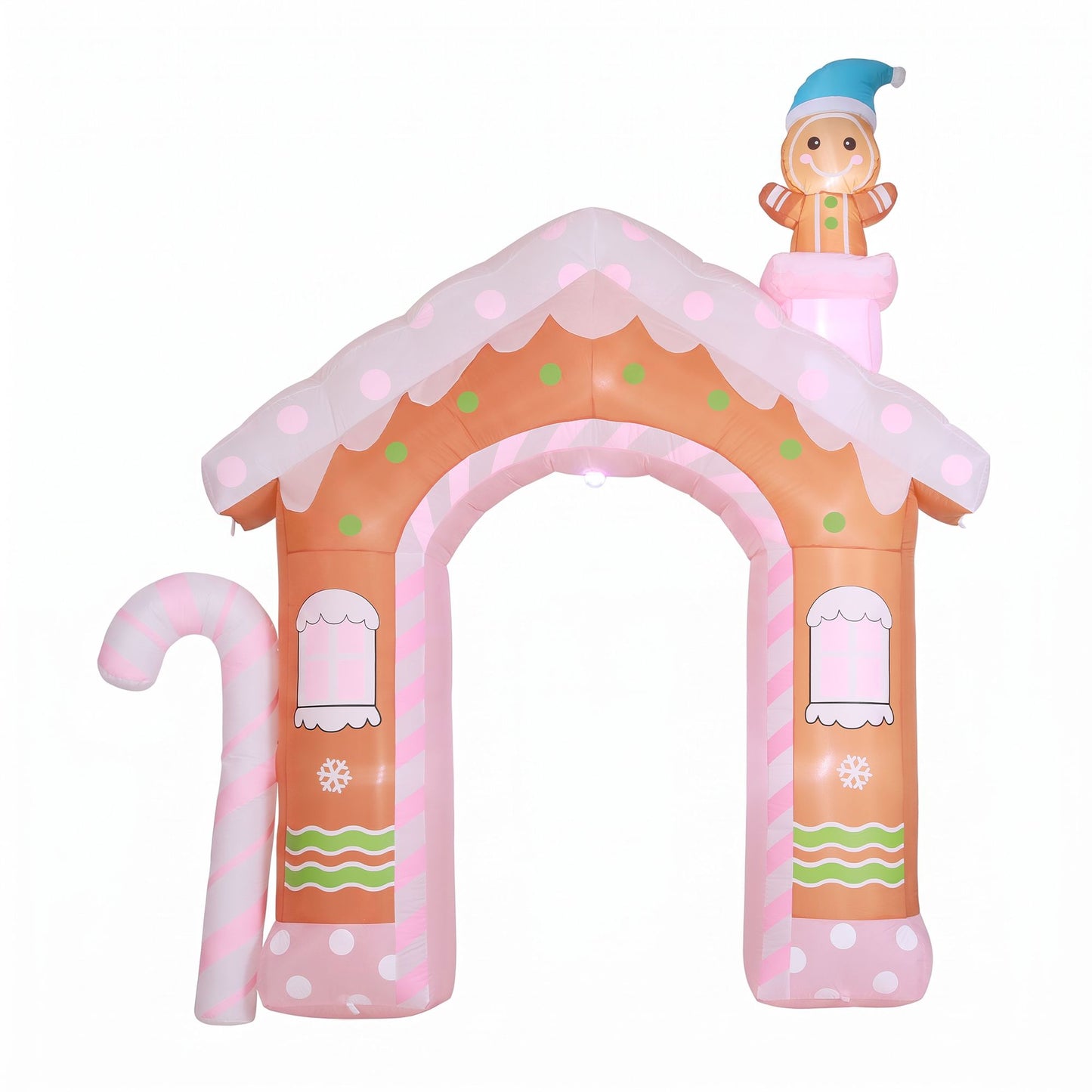 Gingerbread Man Candy Christmas Inflatable Illuminated Decorations - 3.2M
