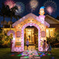 Gingerbread Man Candy Christmas Inflatable Illuminated Decorations - 3.2M
