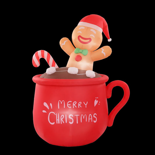 Cup Christmas Inflatable Height LED Outdoor Decorations Illuminated - 1.8M