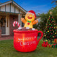 Cup Christmas Inflatable Height LED Outdoor Decorations Illuminated - 1.8M