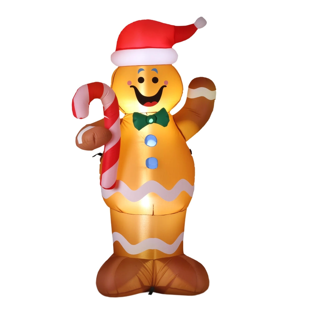 Gingerbread Man LED Christmas Inflatable Decorations Illuminated - 1.5M