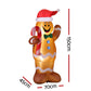 Gingerbread Man LED Christmas Inflatable Decorations Illuminated - 1.5M
