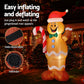 Gingerbread Man LED Christmas Inflatable Decorations Illuminated - 1.5M