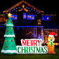 Gingerbread Man Tree LED Christmas Inflatable Illuminated Decorations - 2.4M