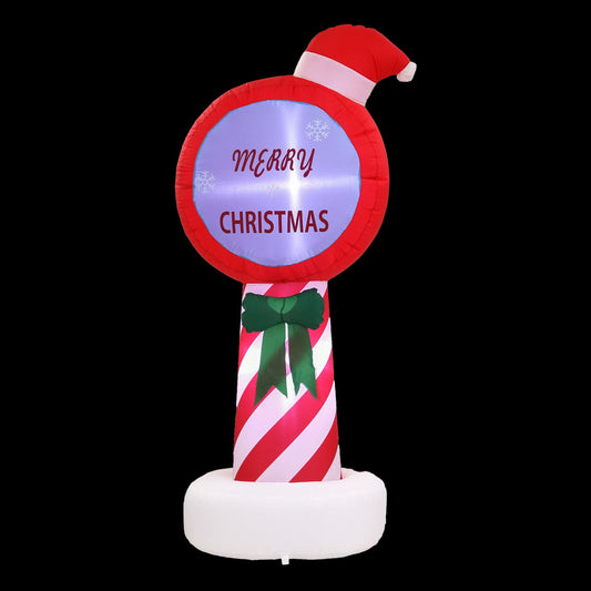 Pole Christmas Inflatable Height LED Outdoor Decorations Illuminated - 1.8M