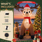 Reindeer Christmas Inflatable Illuminated Decorations - 2.5M