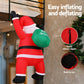 Santa Climbing LED Christmas Inflatable Illuminated Decorations - 1.9M