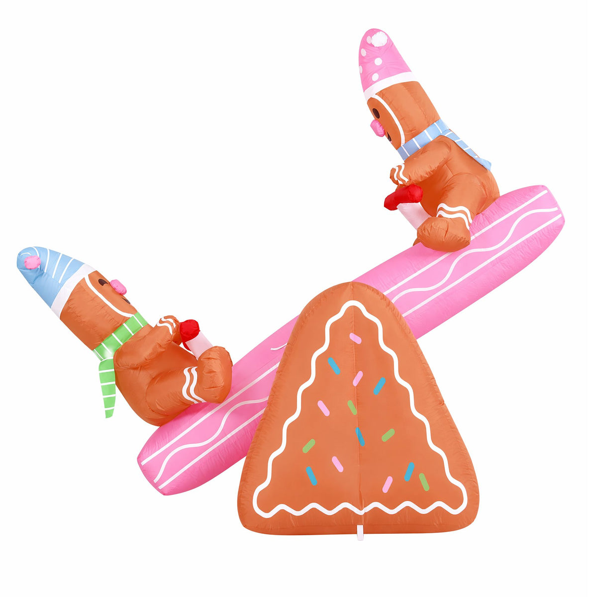 Seesaw Christmas Inflatable Height LED Outdoor Decorations Illuminated - 1.8M