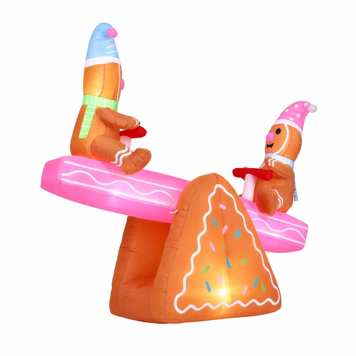 Seesaw Christmas Inflatable Height LED Outdoor Decorations Illuminated - 1.8M
