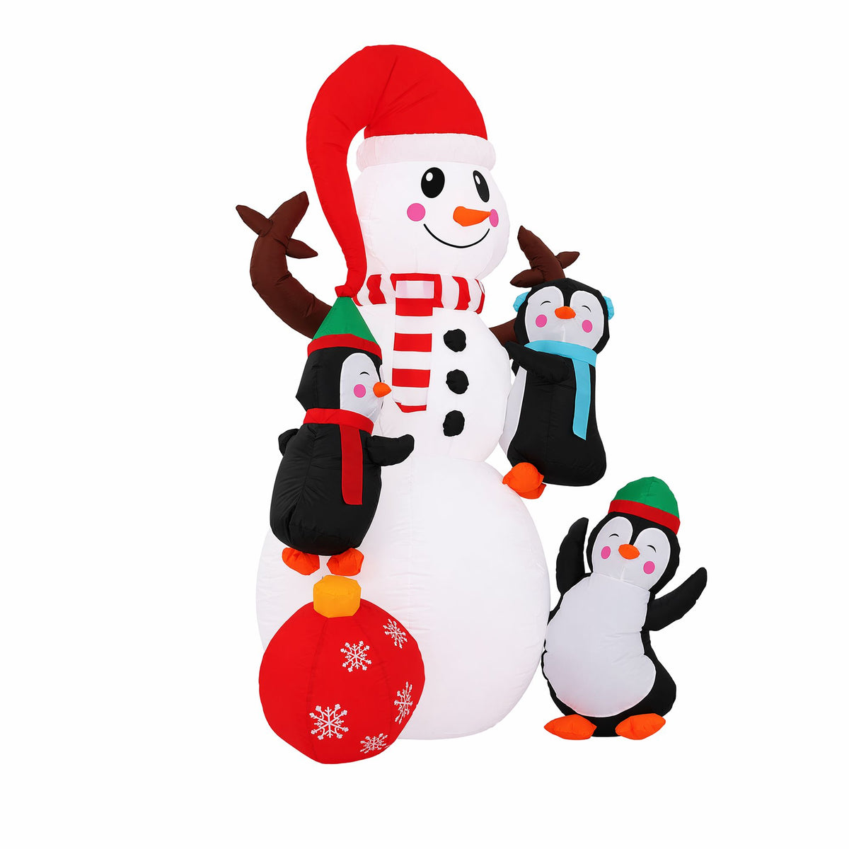 Snowman Christmas Inflatable Height LED Outdoor Decorations Illuminated - 1.8M