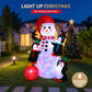 Snowman Christmas Inflatable Height LED Outdoor Decorations Illuminated - 1.8M