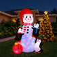 Snowman Christmas Inflatable Height LED Outdoor Decorations Illuminated - 1.8M