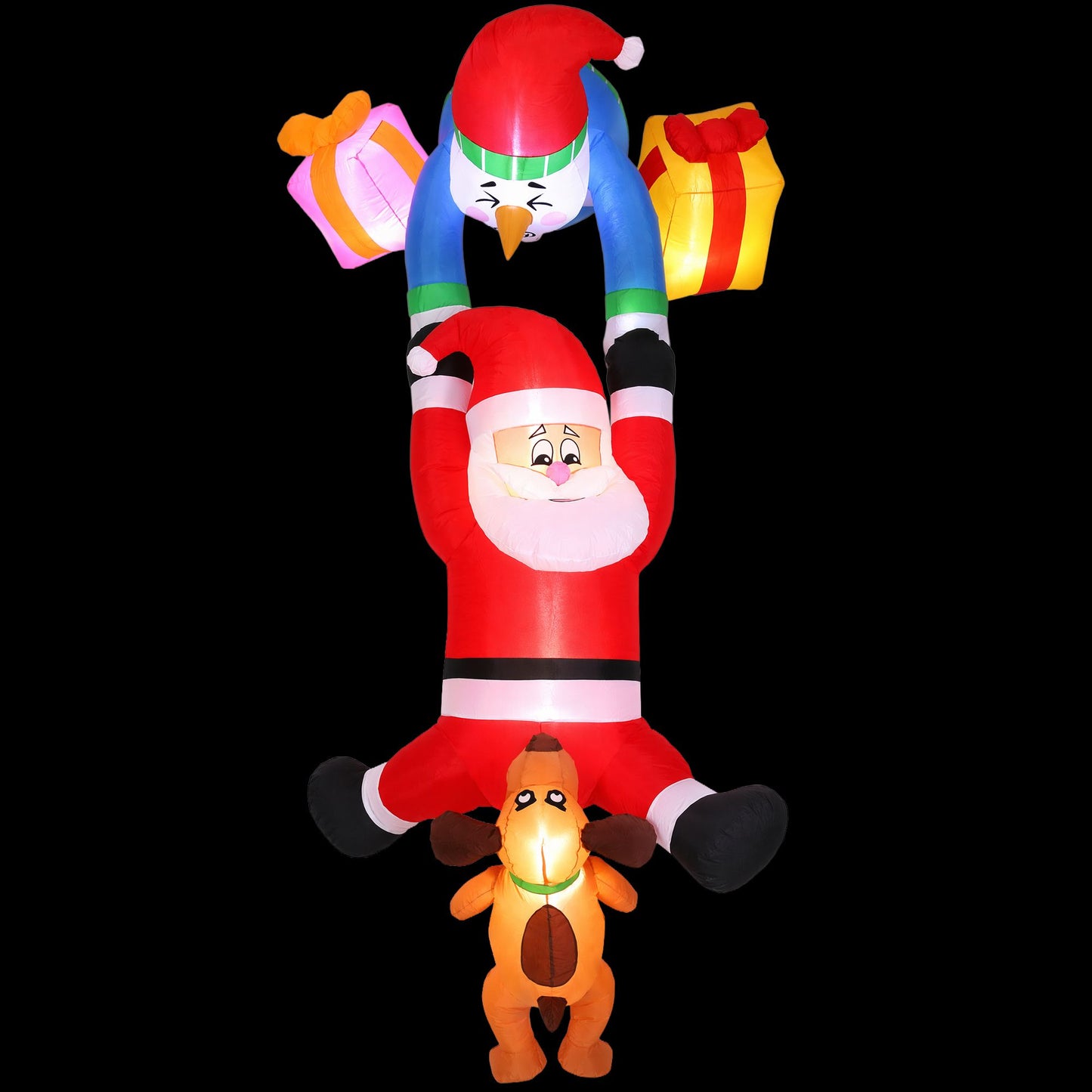 Climbing Santa Christmas Inflatable Height LED Decorations Illuminated - 3.5M