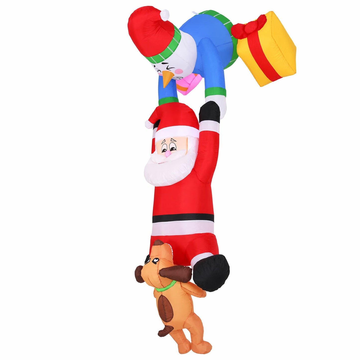 Climbing Santa Christmas Inflatable Height LED Decorations Illuminated - 3.5M