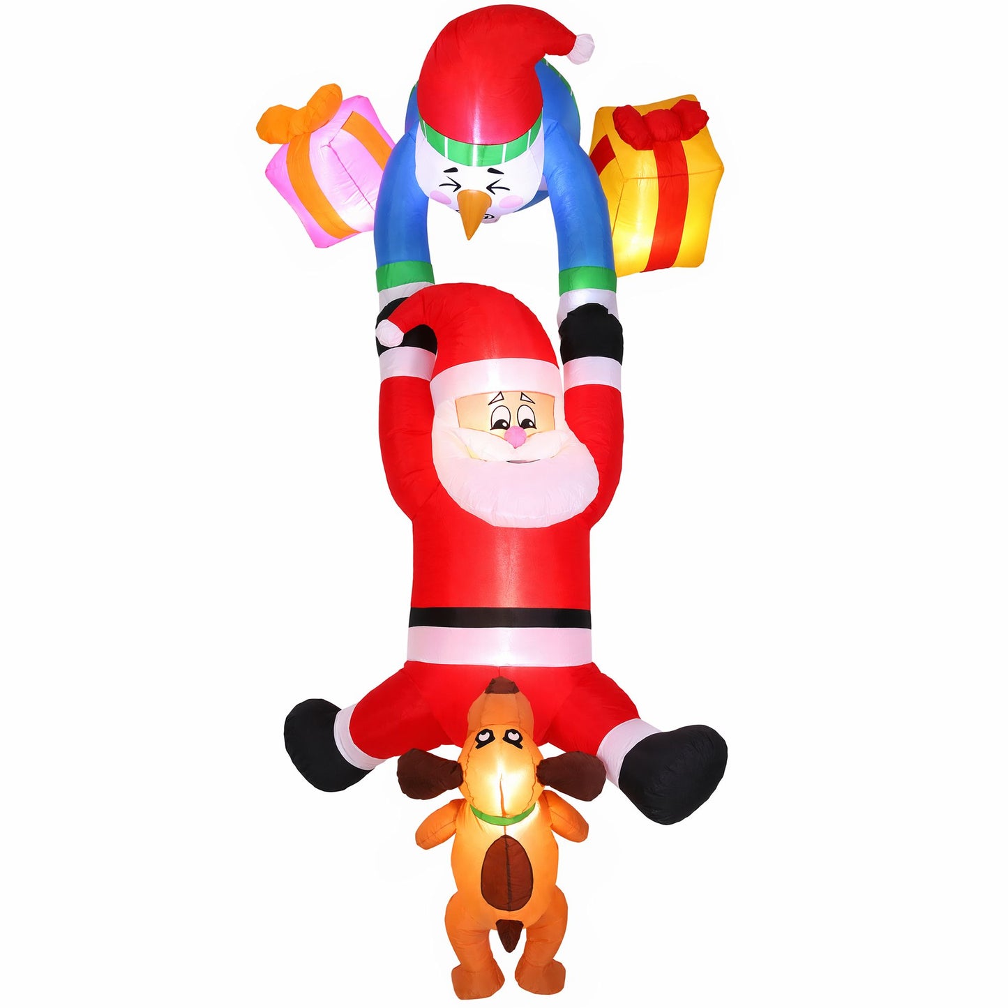 Climbing Santa Christmas Inflatable Height LED Decorations Illuminated - 3.5M