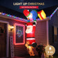 Climbing Santa Christmas Inflatable Height LED Decorations Illuminated - 3.5M
