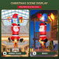 Climbing Santa Christmas Inflatable Height LED Decorations Illuminated - 3.5M