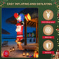 Climbing Santa Christmas Inflatable Height LED Decorations Illuminated - 3.5M